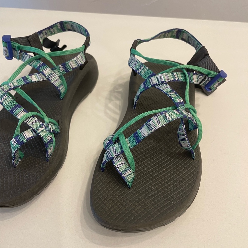 Woman’s Chaco Hiking Sandals green and blue size 11 - Picture 8 of 10